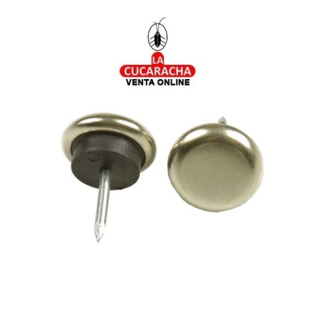 PROTECTOR DE PATAS ZAMAK NIQUELADO CON CLAVO MODELO 60.