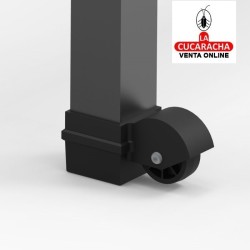 PACK 4-PATA CUADRADA ACERO 2 CON RUEDAS PARA SOMIER MODELO 14-15.