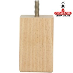 BLISTER 1-PATA CUADRADA MADERA HAYA PULIDO MUEBLE MODELO 32.