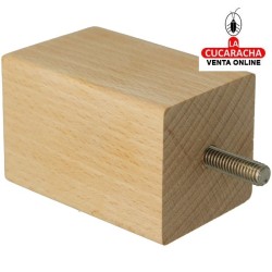 BLISTER 1-PATA CUADRADA MADERA HAYA PULIDO MUEBLE MODELO 32.
