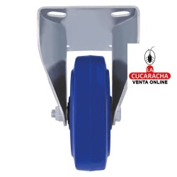 RUEDA GOMA CON PLETINA METALICA FIJA Y NUCLEO NYLON MODELO 2701.