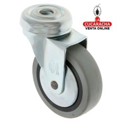 RUEDA GOMA BORRACHA CON AGUJERO Y RODAMIENTOS MODELO 2504.