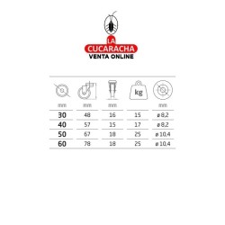 RUEDA GOMA BORRACHA CON AGUJERO Y RODAMIENTOS MODELO 2504.