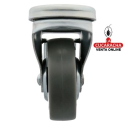 RUEDA GOMA BORRACHA CON AGUJERO RODAMIENTOS Y FRENOS MODELO 2505.