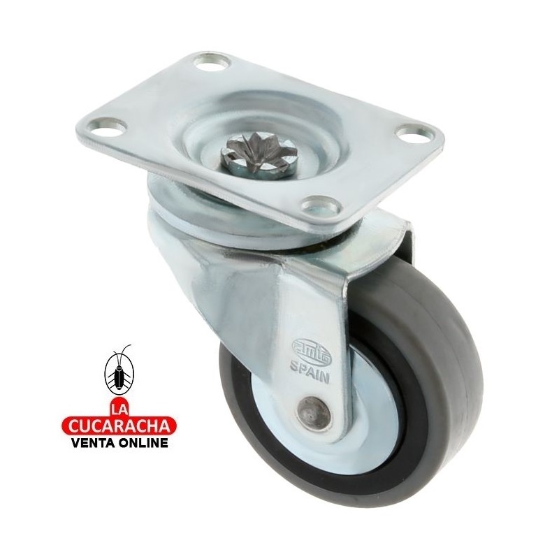 RUEDA GOMA BORRACHA CON PLETINA MODELO 2510.