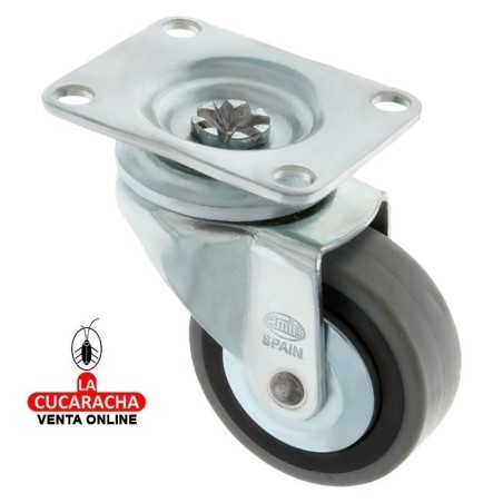 RUEDA GOMA BORRACHA CON PLETINA MODELO 2510.