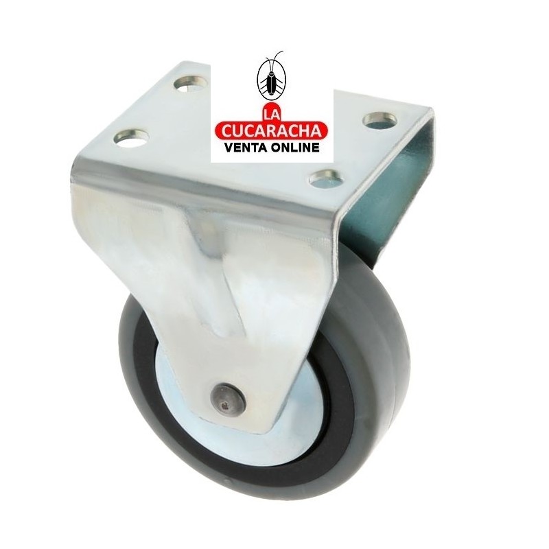 RUEDA GOMA BORRACHA CON PLETINA FIJA MODELO 2511.