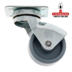 RUEDA NYLON CON PLETINA Y RODAMIENTOS MODELO 2506.