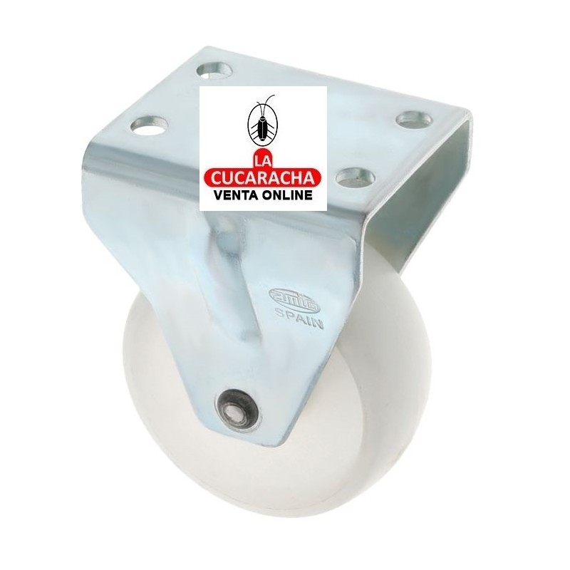 RUEDA POLIAMIDA CON PLETINA FIJA MODELO 2513.