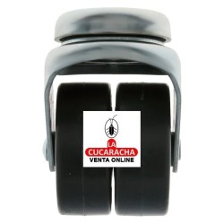 RUEDA DOBLE GOMA BORRACHA CON AGUJERO MODELO 2515.