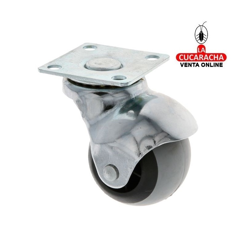 RUEDA GOMA BORRACHA BOLA CON PLETINA MODELO 2517.