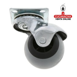 RUEDA GOMA BORRACHA BOLA CON PLETINA MODELO 2517.