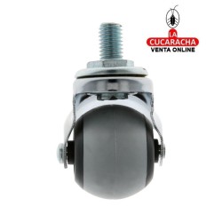 RUEDA GOMA BORRACHA BOLA CON EJE ROSCADO MODELO 2518.