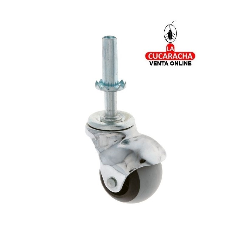 RUEDA GOMA BORRACHA BOLA CON ESPIGA Y CASQUILLO MODELO 2519.