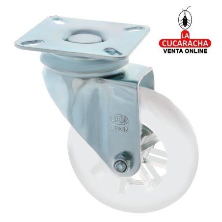 RUEDA POLICARBONATO CON PLETINA MODELO 2570.