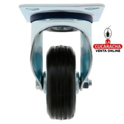 RUEDA GOMA BORRACHA NUCLEO METALICO CON PLETINA MODELO 2522.