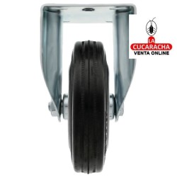 RUEDA GOMA BORRACHA NUCLEO METALICO CON PLETINA FIJA MODELO 2526.