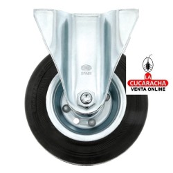 RUEDA GOMA BORRACHA NUCLEO METALICO CON PLETINA FIJA MODELO 2526.