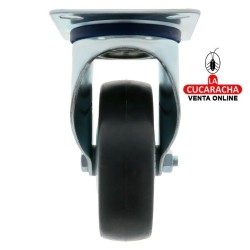 RUEDA GOMA BORRACHA CON PLETINA GIRATORIA MODELO 2530.