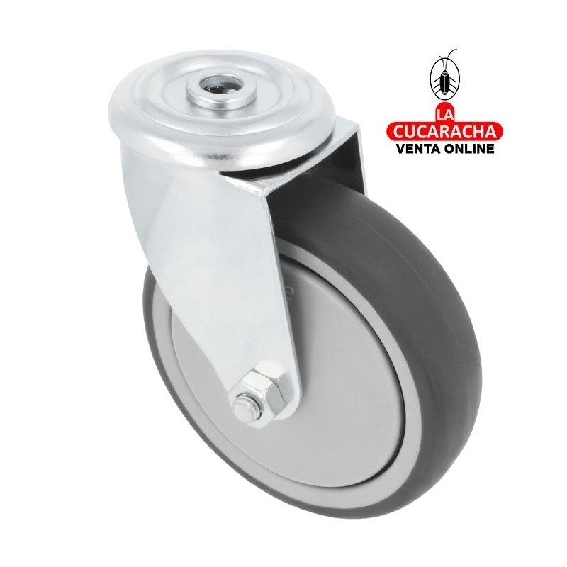 RUEDA GOMA BORRACHA CON AGUJERO MODELO 2531.