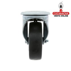 RUEDA GOMA BORRACHA CON AGUJERO Y FRENO MODELO 2531.