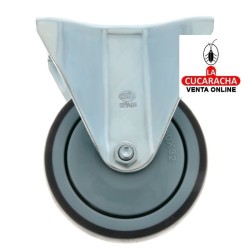 RUEDA GOMA BORRACHA CON PLETINA FIJA MODELO 2532.