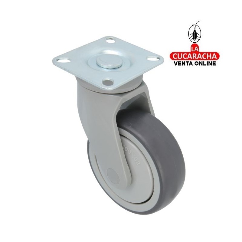 RUEDA GOMA BORRACHA CON PLETINA MODELO 2535.