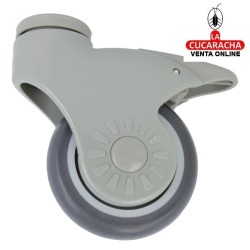 RUEDA GOMA BORRACHA CON AGUJERO Y FRENO MODELO 2537.