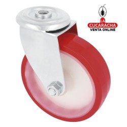 RUEDA POLIURETANO ROJO CON...