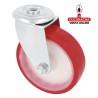 RUEDA POLIURETANO ROJO CON AGUJERO MODELO 2541.