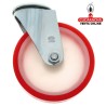 RUEDA POLIURETANO ROJO CON AGUJERO MODELO 2541.