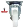 RUEDA NYLON BLANCO CON PLETINA MODELO 2550.