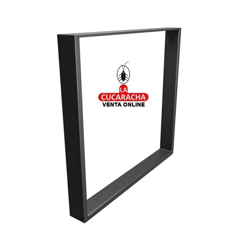 PATA DE MESA ACERO RECTANGULAR NEGRO MATE MODELO 2400.