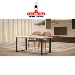 PATA DE MESA ACERO RECTANGULAR NEGRO MATE MODELO 2400.