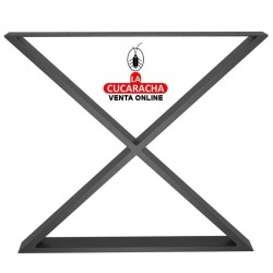 PATA DE MESA ACERO EN ASPA NEGRO MATE MODELO 2405.