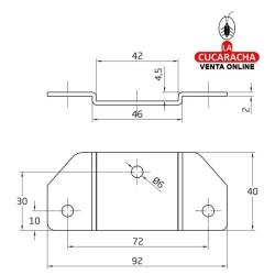 BLISTER SOPORTE PATA ENCIMERA 2410 ACERO NEGRO MATE MODELO 2410S.