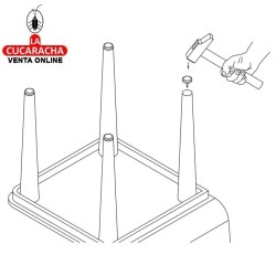BLISTER 4-PROTECTOR DE PATAS POLIPROPILENO CON CLAVO MODELO 75.