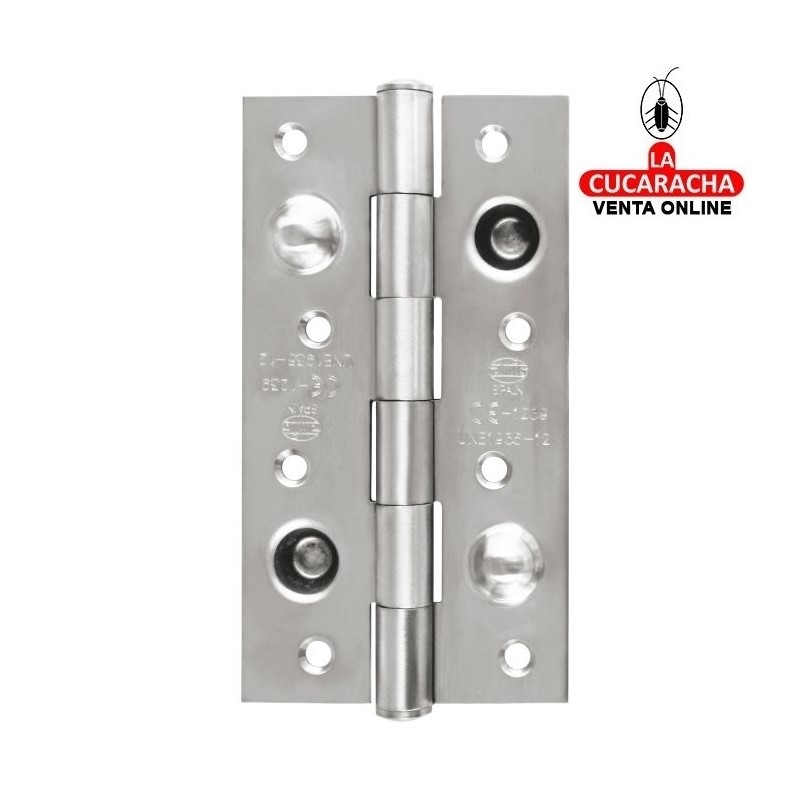 BISAGRA SEGURIDAD ACERO INOX CANTO CUADRADO PUERTAS ENTRADA MODELO 565CE.