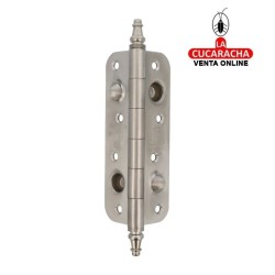 BISAGRA SEGURIDAD ACERO INOX CANTO REDONDO PUERTAS ENTRADA MODELO 566CE.