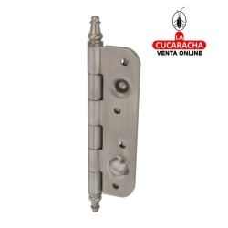BISAGRA SEGURIDAD ACERO INOX CANTO REDONDO PUERTAS ENTRADA MODELO 566CE.