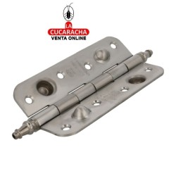 BISAGRA SEGURIDAD ACERO INOX CANTO REDONDO PUERTAS ENTRADA MODELO 566CE.