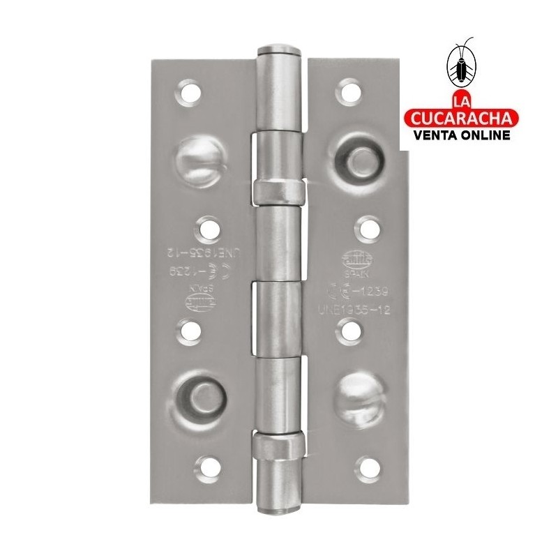 BISAGRA SEGURIDAD PUERTAS ENTRADA ACERO INOX CANTO CUADRADO MODELO 570CE.