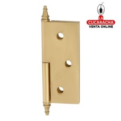 BISAGRA PUERTAS DESMONTABLE LATON CANTO CUADRADO Y REMATE MODELO 1006.