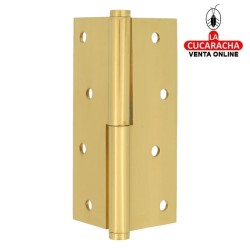 BISAGRA PUERTAS DESMONTABLE LATON CANTO CUADRADO Y REMATE PLANO MODELO 1107.
