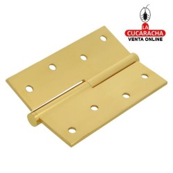 BISAGRA PUERTAS DESMONTABLE LATON CANTO CUADRADO Y REMATE PLANO MODELO 1107.