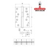 BISAGRA PUERTAS DESMONTABLE LATON CANTO CUADRADO Y REMATE PLANO MODELO 1107.