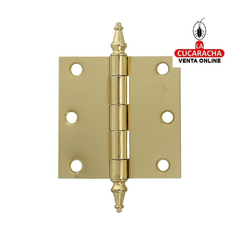 BISAGRA PUERTAS DESMONTABLE ACERO CANTO CUADRADO CON REMATE MODELO 1011.