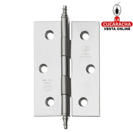 BISAGRA PUERTAS FIJA ACERO INOX CANTO CUADRADO CON REMATE MODELO 2003.