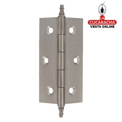 BISAGRA PUERTAS FIJA ACERO INOX CANTO CUADRADO CON REMATE MODELO 2003.