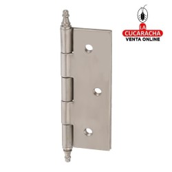 BISAGRA PUERTAS FIJA ACERO INOX CANTO CUADRADO CON REMATE MODELO 2003.